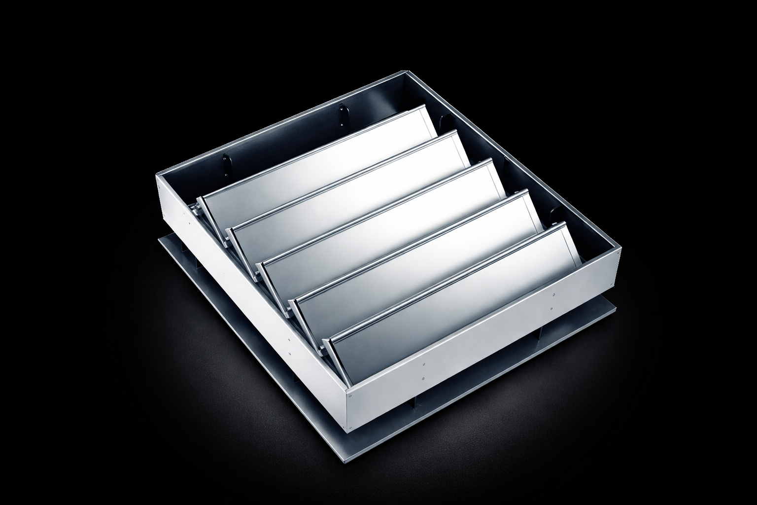 Ventec AOV Blade multi-blade smoke exhaust louvre for roofs and facades