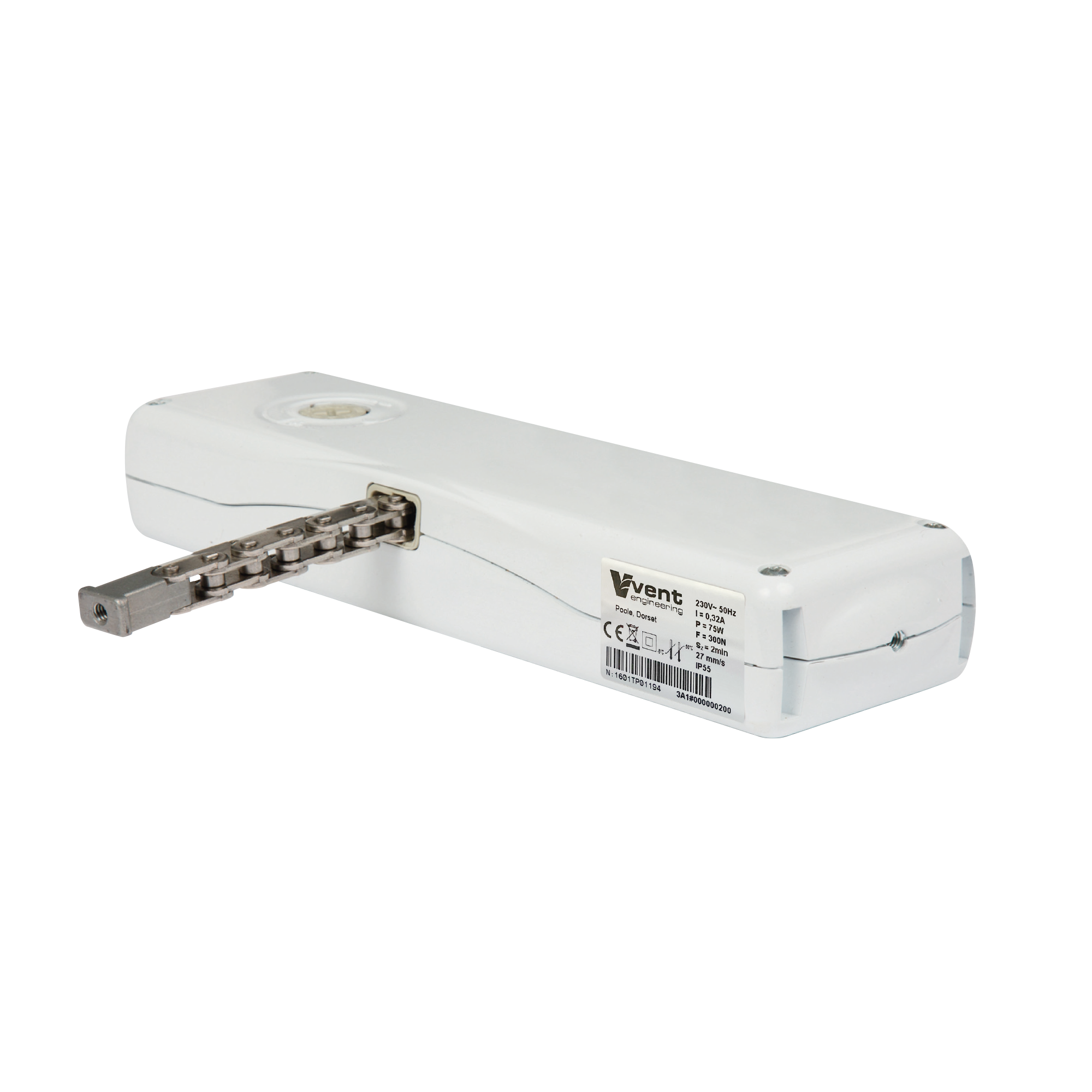 Chain actuator for automated natural ventilation window opening