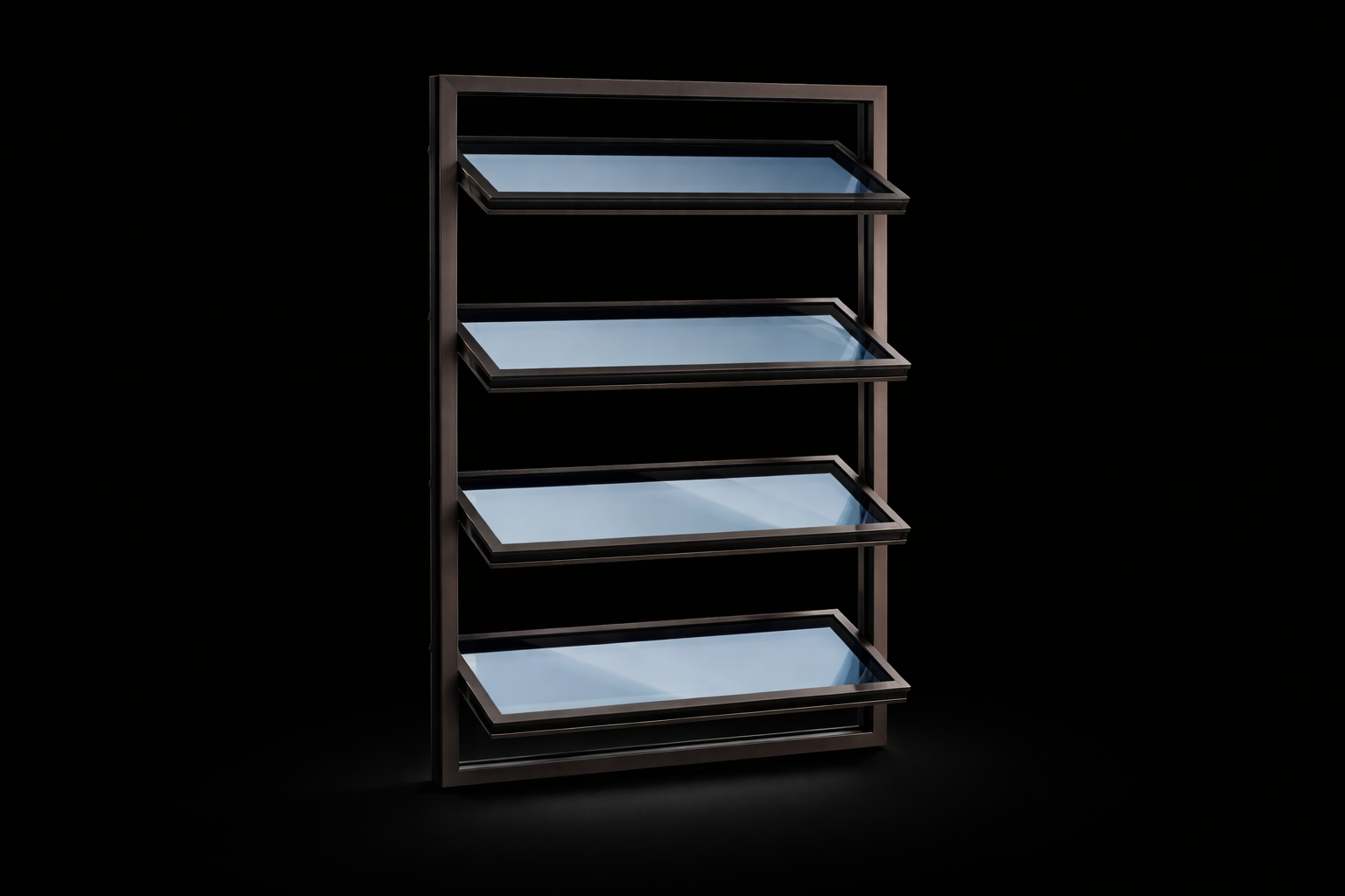 Ventec VELO thermally broken louvre for smoke and natural ventilation